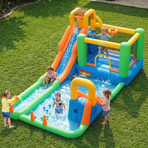 Bouncy castle with - bouncy,
