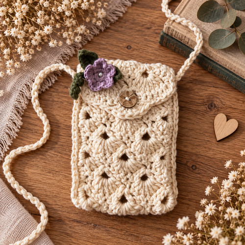 Handmade crochet phone - crochet,