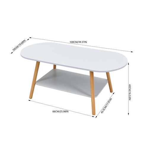 Modern coffee table - table, oval