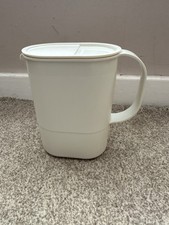 Vintage Slimline Cream Tupperware 1 Litre Fridge Door Jug with Lid