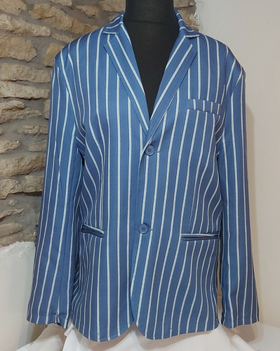 Men blue white striped - white,