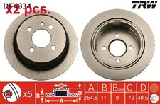 X2 PCS REAR BRAKE DISC ROTOS