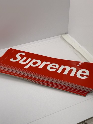 Supreme red box logo stickers - red,