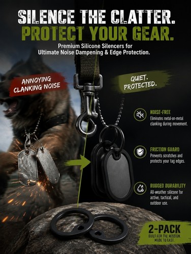 Pcs dog tag silencer - silencer, quiet