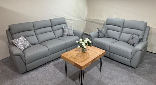 Grey genuine leather - grey,