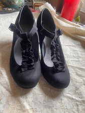 Black/Red Suede Shoes Size 6