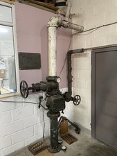 Old Vintage Sprinkler System Antique Commercial Art Freestanding Pipework