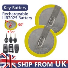 2X Rechargeable battery LIR2025 for BMW 1 3 5 7 X3 X5 Z4 E38 E39 Remote Key Fob