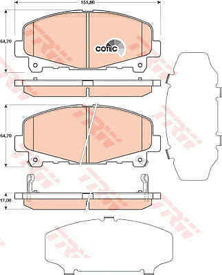 Brake pad set disc - brake, for