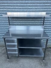 Table /prep with draws and shelve stainless steel wide125 cm / commercial 