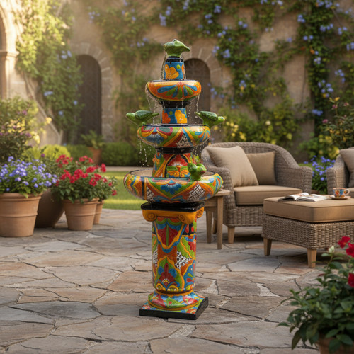 Handmade talavera fountain - handmade,