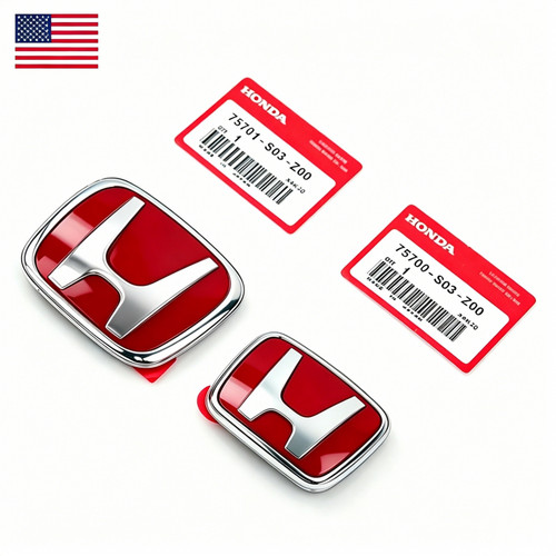 Front rear emblem red - rear,