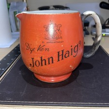 C1920s VINTAGE D’YE KEN JOHN HAIG? BY APPOINTMENT ADVERTISING WATER JUG
