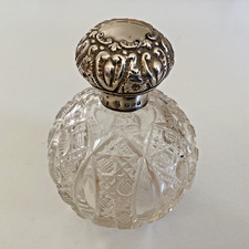 Perfume scent bottle - bottle,, sterling