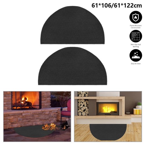 Half round fireplace area rug - area,