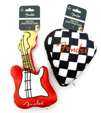 Fender Guitar and Pick Dog Toy