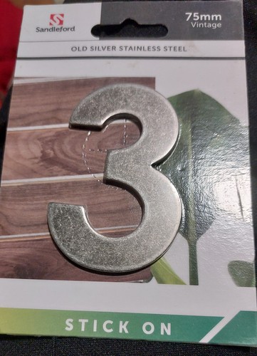 Old number stick door - number, 3