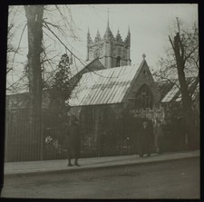 Photo WISBEACH CHURCH CAMBRIDGESHIRE ENGLAND C1910 Magic Lantern Slide