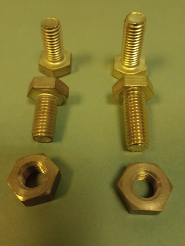 Brass hex nut - &, bolts