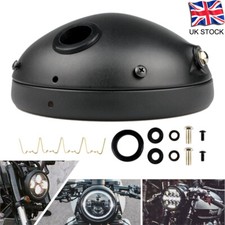 7 Inch Motorcycle Headlight Housing Shell LED Headlamp Case Bucket Cover Black