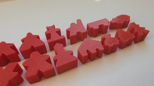 Carcassonne meeples full set - -,