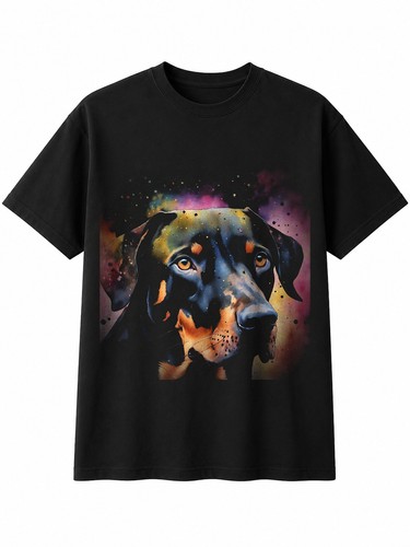 Watercolour doberman under the - watercolour,