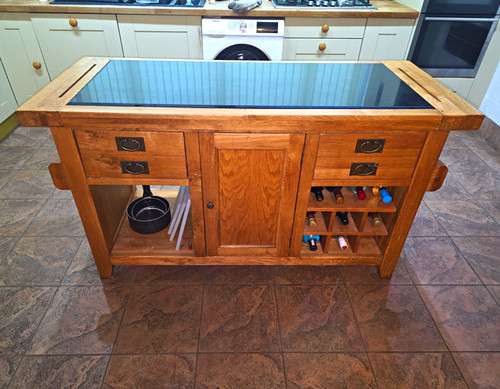 Oak kitchen island - oak,