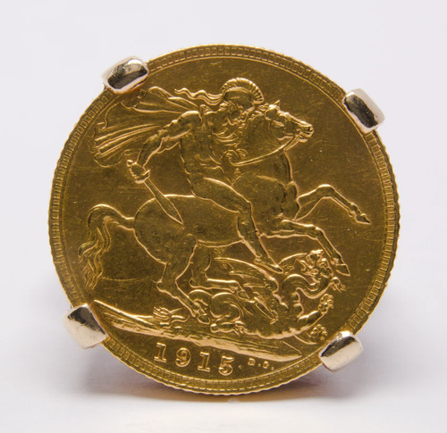 1915 gold full sovereign 9ct - gold,