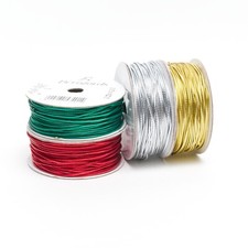 Berisfords Round Lurex Metallic Elastic Cord 1.2mm - choose colour and length