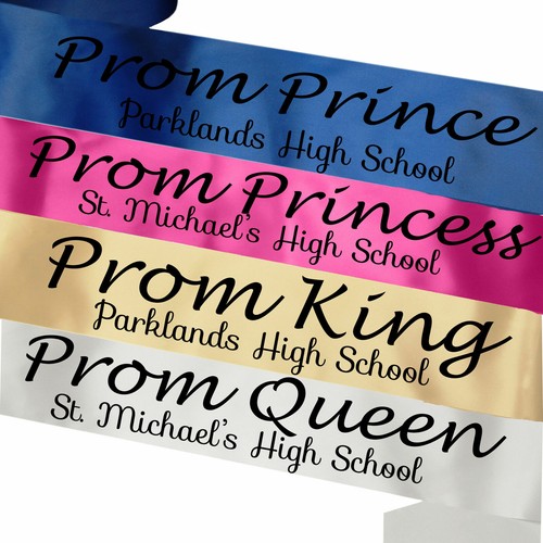 Personalised prom sash king - prom,