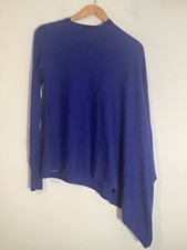 Ted Baker Wool Cashmere Silk Poncho Jumper Size XS Blue Knit