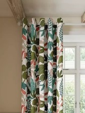 John Lewis Juni Print Pair Lined Eyelet Curtains, W228 x Drop 182cm