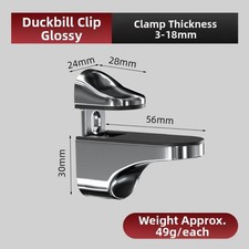 Strong Adjustable Glass Shelf Brackets for Various Thickness Shelves 3 to 22mm