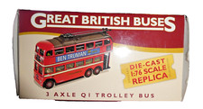 3 Axle Q1 Trolley Bus London Transport '657 Hounslow' Die Cast 1 76 G.B. Buses.