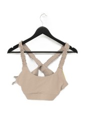 Lorna Jane Women's T-Shirt M Tan Nylon with Elastane Sleeveless Basic