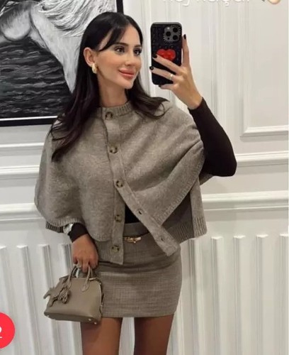 Zara mink wool blend knit - mink,