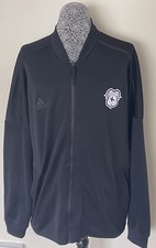 Cardiff City FC Jacket Mens Extra Large Blue Adidas 2018/19 Football Training