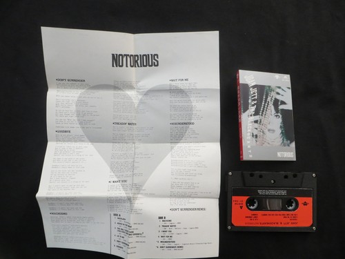 Joan jett notorious cassette - joan, jett-"notorious"