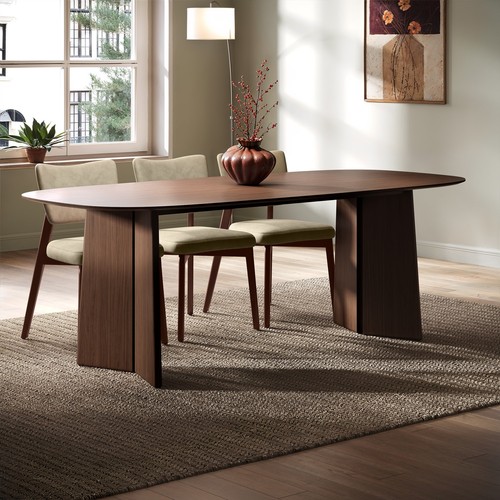 Large walnut dining - large, table