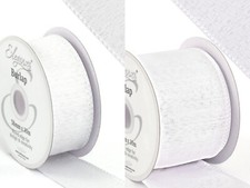 White wired edge burlap - white,