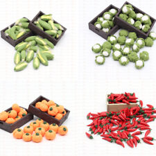 10PC 1:12th Scale Dolls House Miniature Vegetables Shop Kitchen Accessories Set