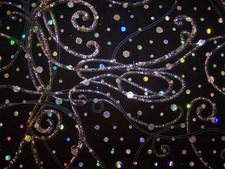 Black Swirly Glitter Hologram