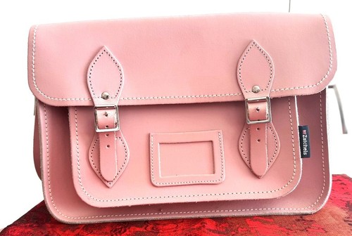 Zatchels pink leather satchel - pink,