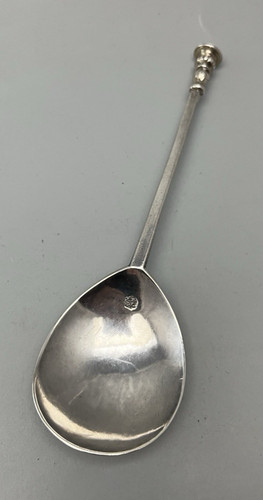James silver seal - james, spoon