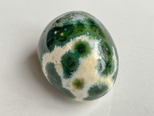 ? Moss Agate Egg — 60g Polished Crystal (4 × 3 × 3 cm)