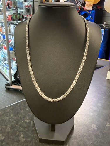 925 silver byzantine chain - silver,