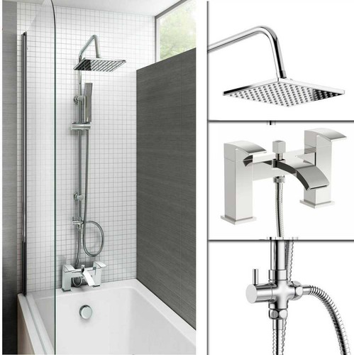Chrome waterfall bath shower - chrome,