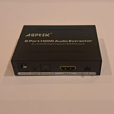 AGPTEK 2-Port HDMI Audio Extractor - 4K Ultra HD | Optical & 3.5mm Audio Output