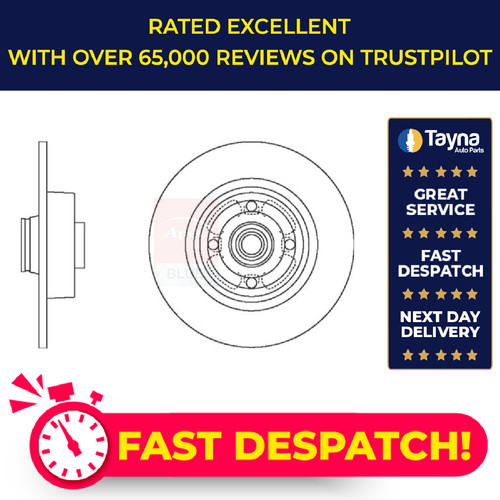 Brake discs pair solid - solid, fits