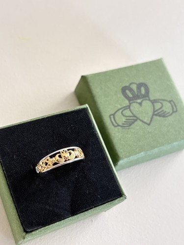Claddagh ring mixed metal two - metal,